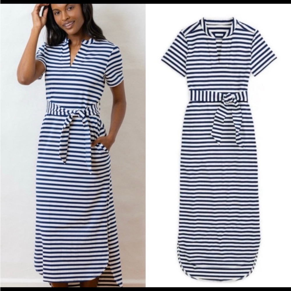 Dudley Stephens Blue and White Wrap Sundress